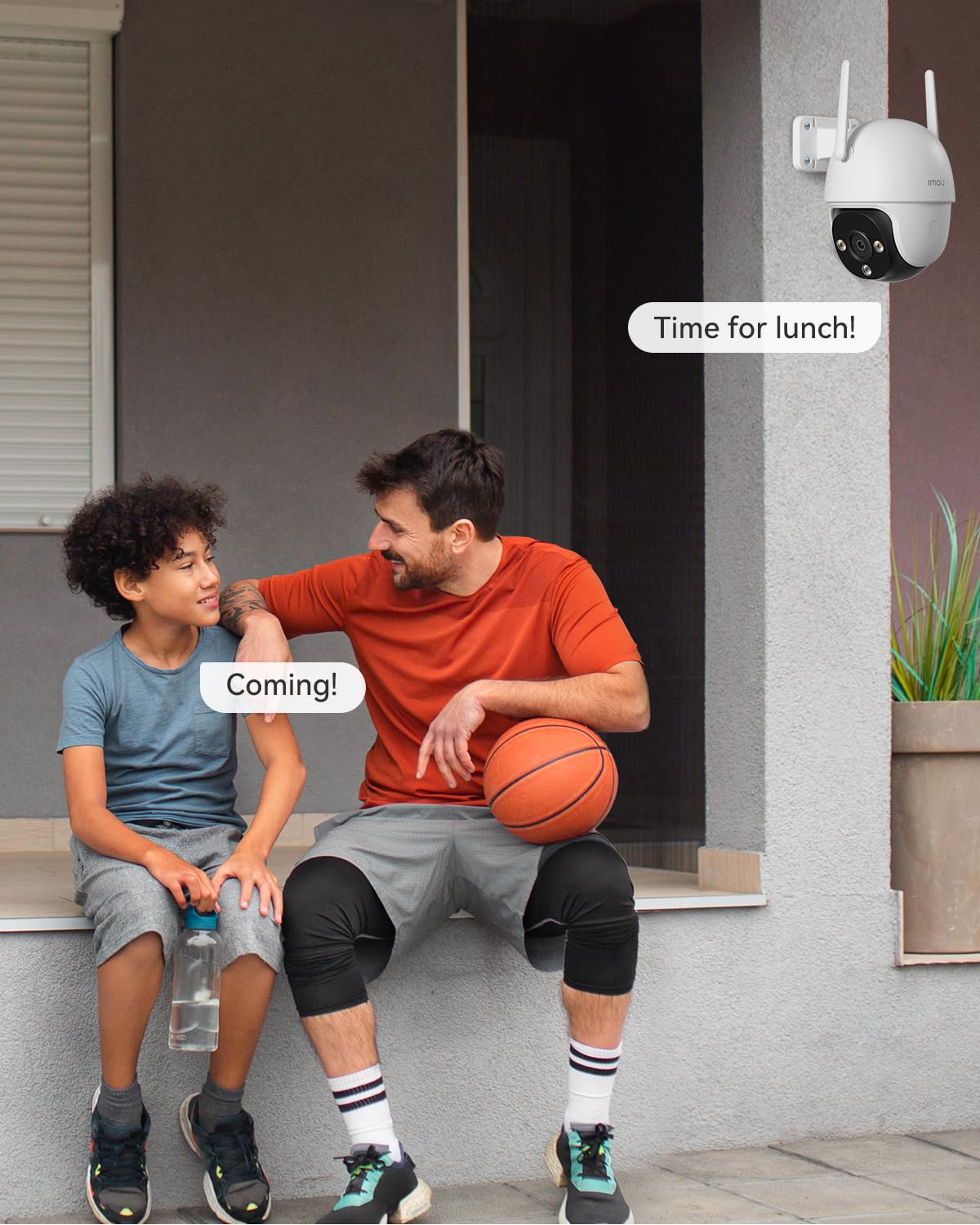 Imou 3MP CCTV Camera for Home Outdoor, 360° Security WiFi Camera, Full Color Night Vision 30M, Human Detection, 2-Way Talk, Siren Alarm, Compatible with Alexa, Supports 512GB SD Card, IP66, DK7