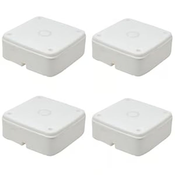 PVC Square Junction Box 4x4 Inches 4 Nos Pack for CCTV Cameras