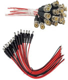 5pcs BNC Connector With Copper Wire 16cm & 5pcs DC Power Pigtail Male 16cm Cables With 2.1mm Connectors Barrel Jack For CCTV Camera Surveillance (5pcs Each (Total 10pcs)