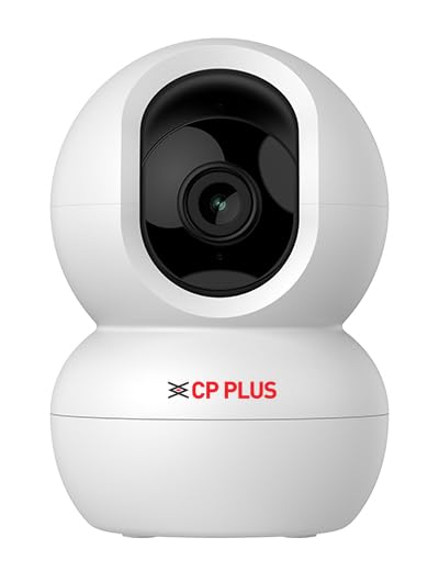 CP PLUS 2MP Full HD Wi-fi CCTV Camera | 360°View PT Camera | Motion Tracking | Cloud Monitoring | 2-Way Talk, Night Vision| Support SD Card (Up to 256 GB) | Privacy Mode - CP-E28A
