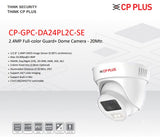CP PLUS 2.4MP Full-Colour Guard+ Dome Camera Support Built-in Mic (CP-GPC-DA24PL2C-SE) Analog HD Cameras