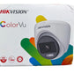 HIKVISION Color-VU DS-2CE70DF0T-PF 2 MP Night Vision Dome Indoor CCTV, Compatible for All HIKVISION 2MP and Above DVRs 3.6 mm Lens and Light Distance 20 m (Wired, White, 1080p)