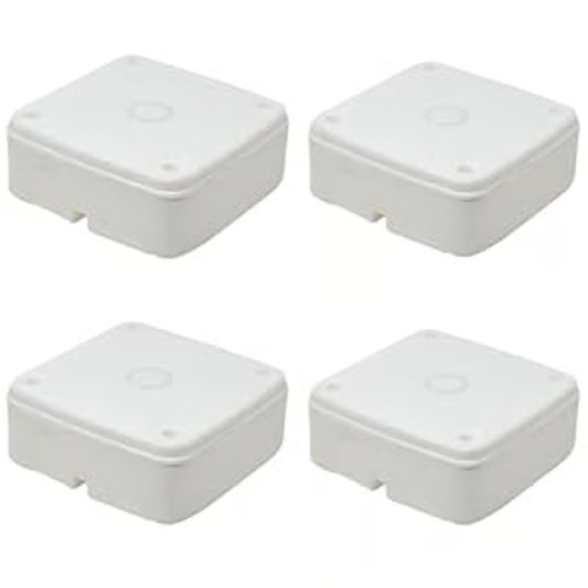 PVC Square Junction Box 4x4 Inches 4 Nos Pack for CCTV Cameras
