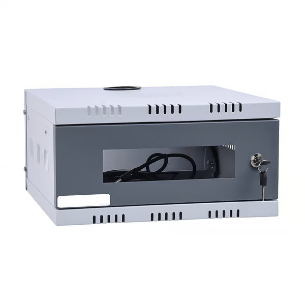 CCTV/DVR Cabinet Box/Network Rack/NVR - Server Rack/CCTV Camera Box with Lock/DVR Box for CCTV - (30D x 30W x 15H) - 1U - Transparent Glass Door Cabinet - (Metal)