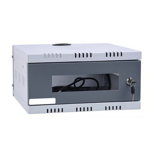 CCTV/DVR Cabinet Box/Network Rack/NVR - Server Rack/CCTV Camera Box with Lock/DVR Box for CCTV - (30D x 30W x 15H) - 1U - Transparent Glass Door Cabinet - (Metal)