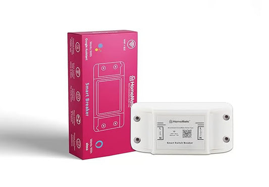 HomeMate Wi-Fi + Bluetooth Smart Switch Breaker | 10A | Compatible with Alexa and Google Home